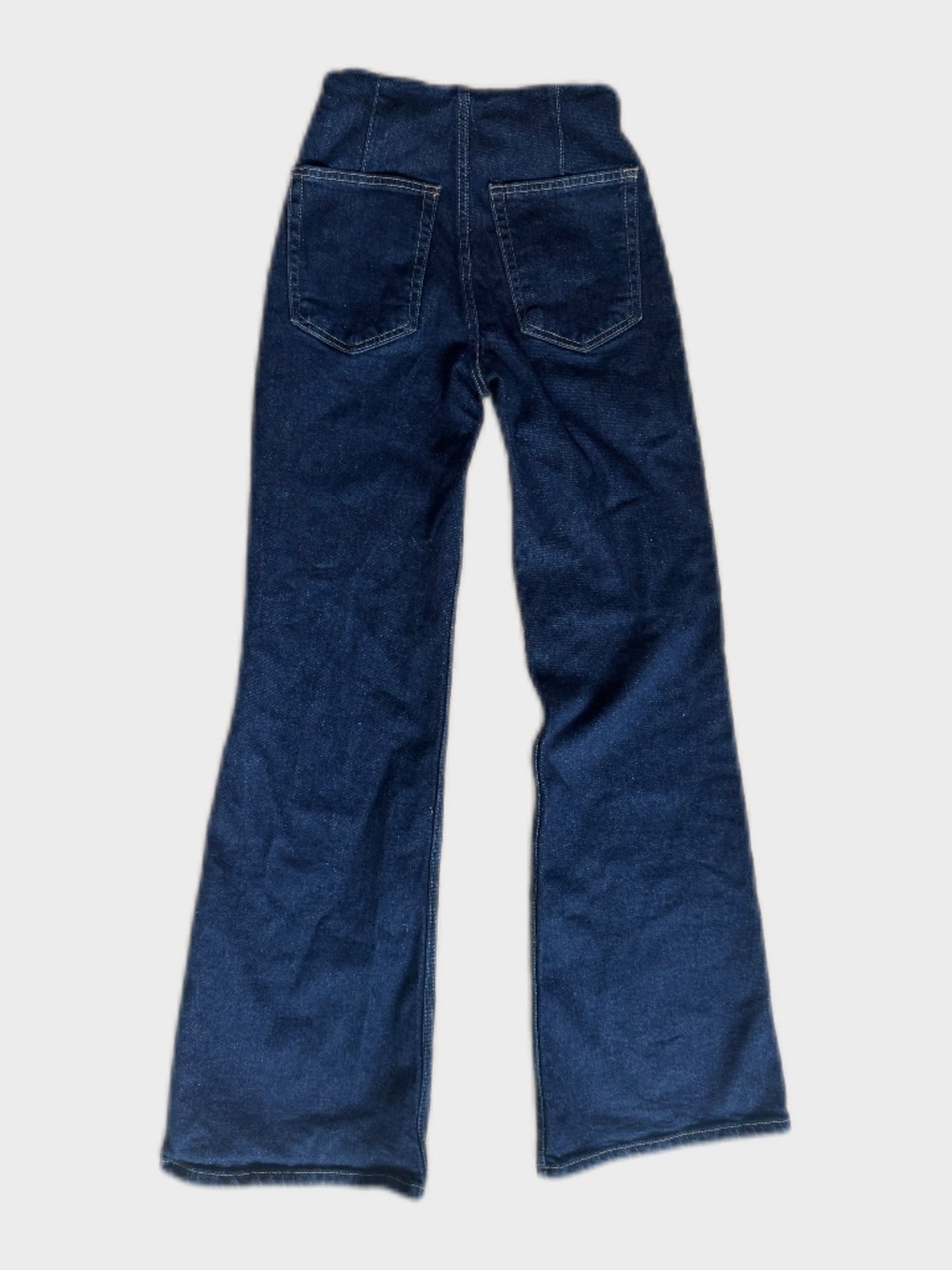 Zara Women's Dark Blue High-Waist Flare Jeans - Picture 2 of 4